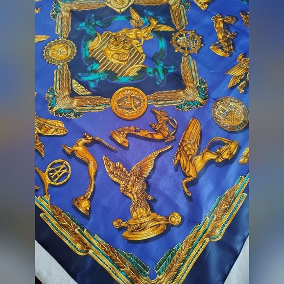 Vintage Scarf Parures De Vent Car Ornaments Gold - Picture 15 of 16